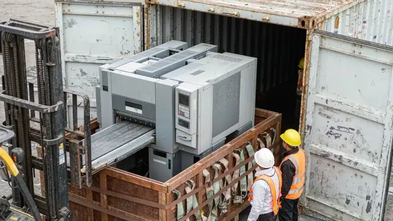 Used SMT machine packed in export crate